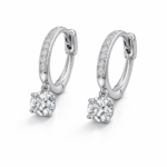 Celeste Drop CZ Hoop Earrings