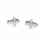 Marielle Cross Huggie Earrings