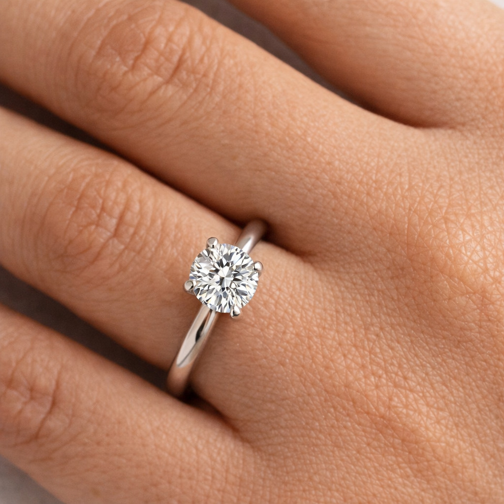 Moissanite Solitaire Ring - Image 2