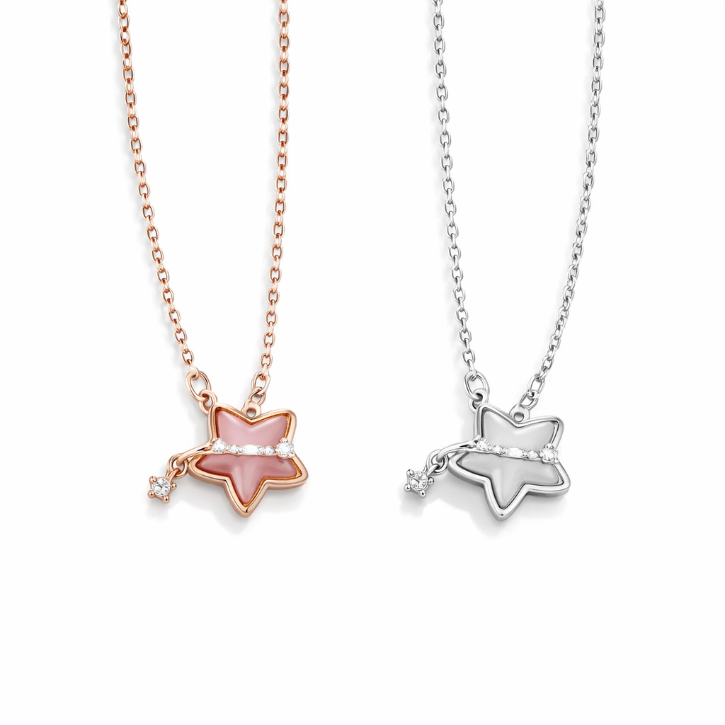 Star Pendant Necklace in 925 Sterling Silver