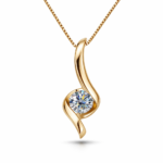 Aureline Twist Moissanite Pendant Necklace