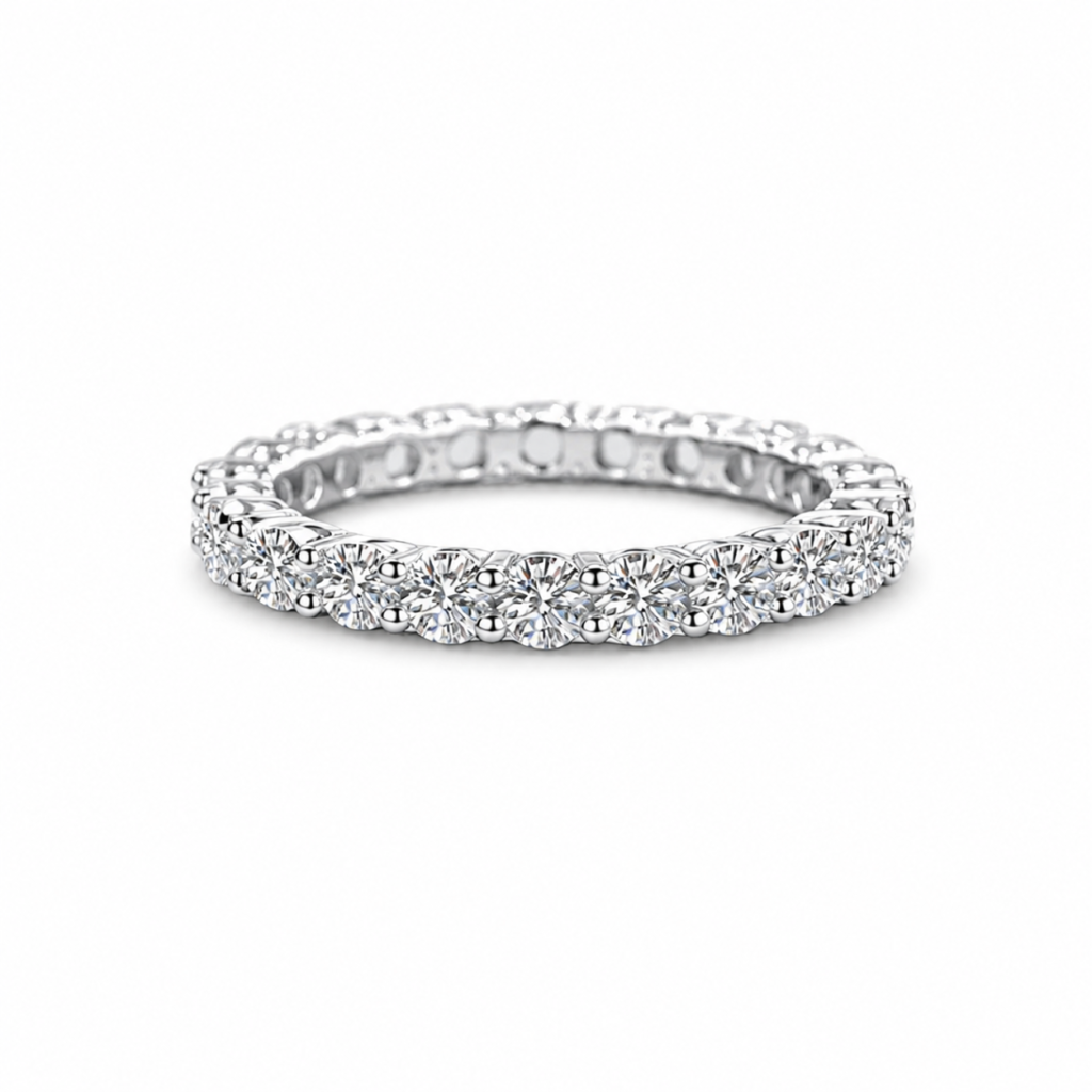 Elegant 925 Silver Moissanite Ring