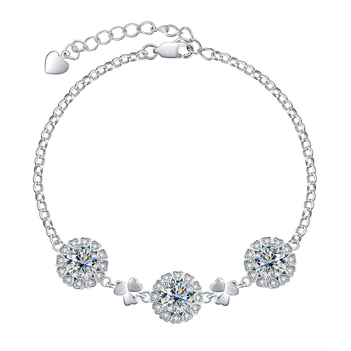 Celestia Hearts 3ct Moissanite Bracelet - Image 3