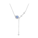 Celestial Star and Moon Pendant Necklace
