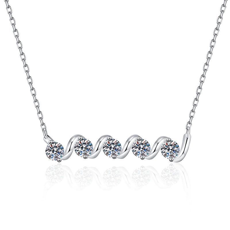 1.5ct Moissanite Bar Necklace