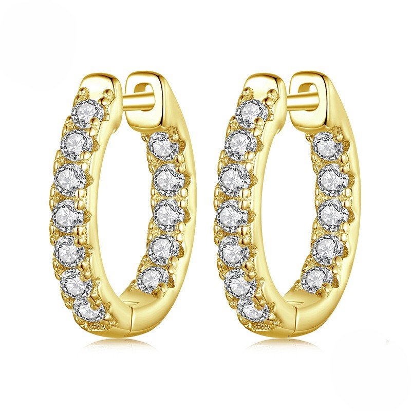 Evelle Moissanite Hoop Earrings - Image 2