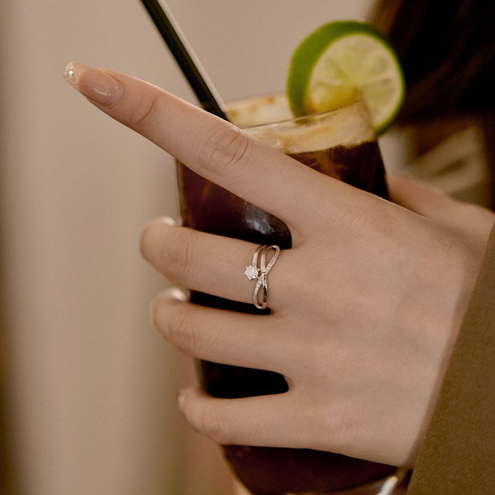 sterling silver infinity ring Eterna