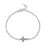 Seraphina Moissanite Cross Bracelet