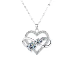Éternia Heart Infinity Moissanite Necklace