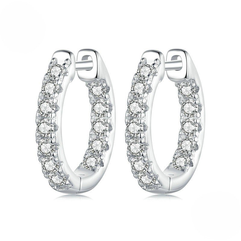 Evelle Moissanite Hoop Earrings