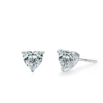 Luna Sterling Silver Heart Stud Earrings