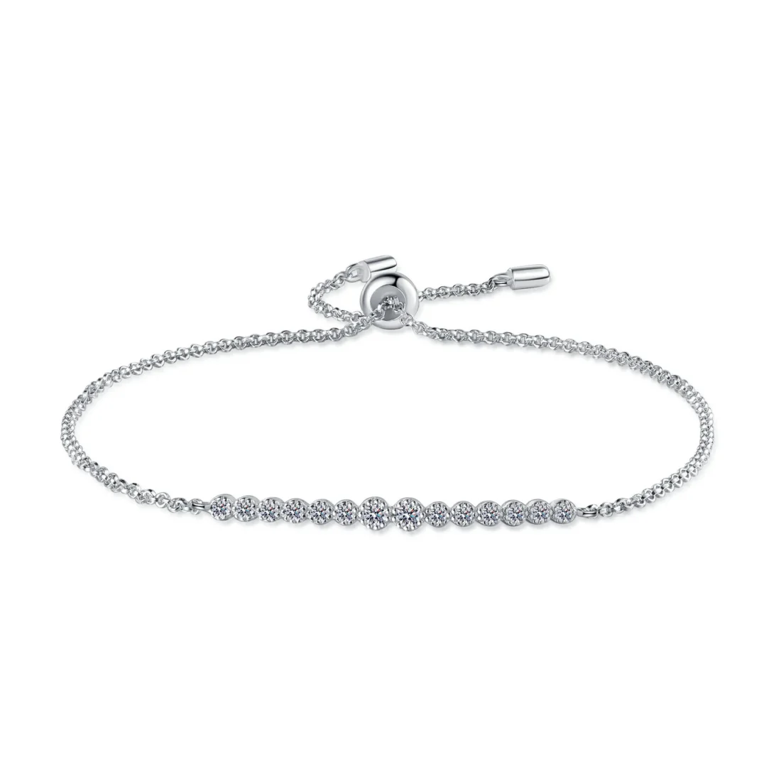 oissanite tennis bracelet in S925 sterling silver - Eterna Glow by Zelvani