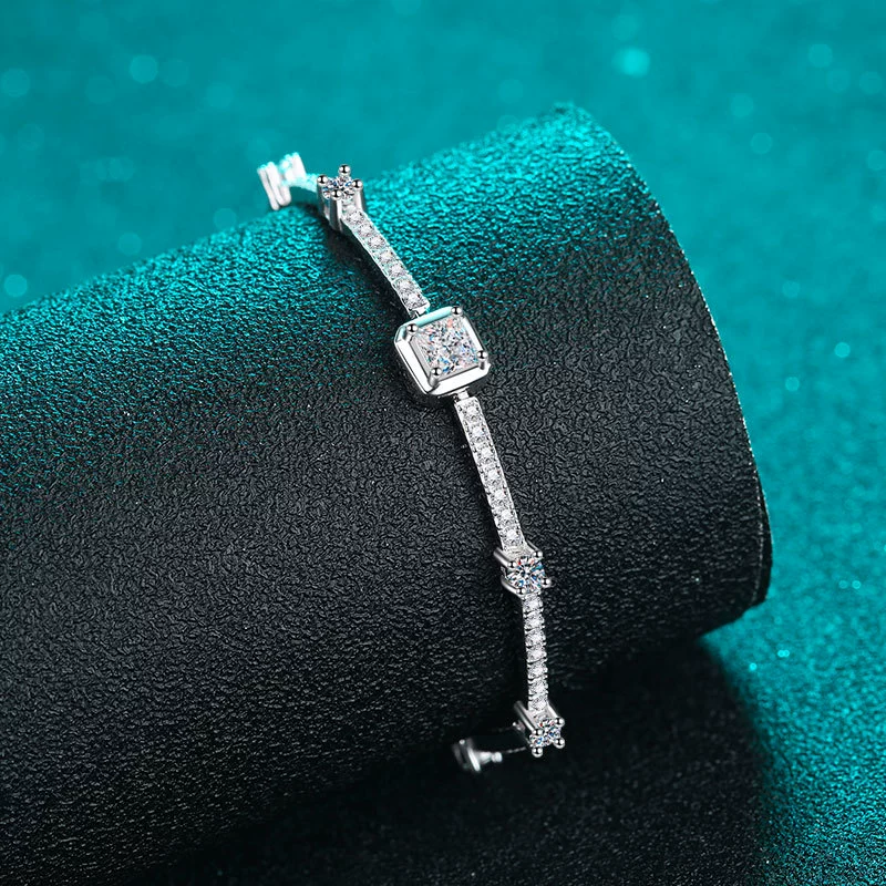 Minimalist Moissanite Bracelet - Image 3