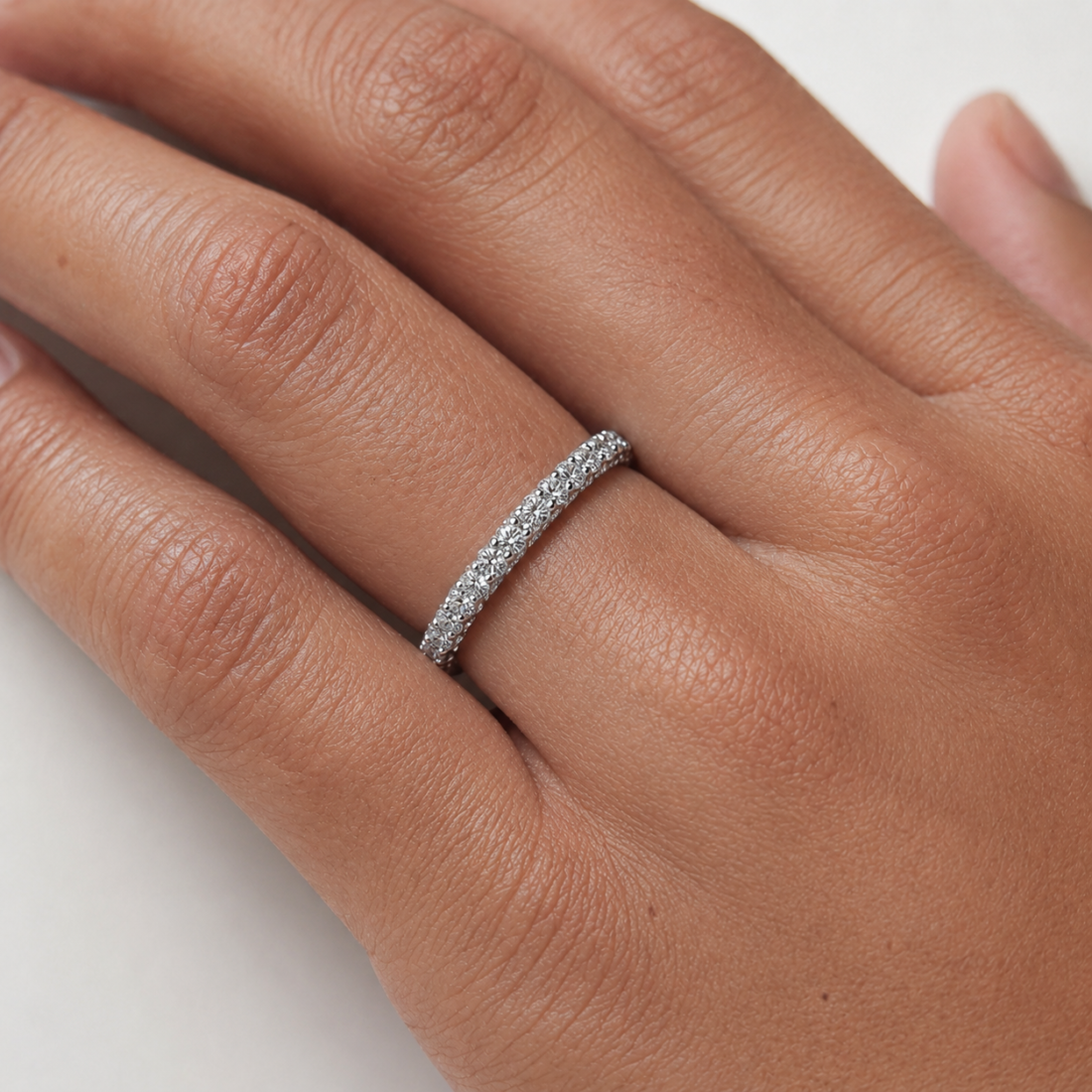 Silver Moissanite Ring model
