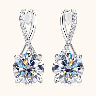 Moissanite Infinity Earrings - Image 3