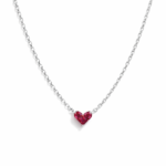 Eterna Rouge Mini Heart Necklace – S925 Silver