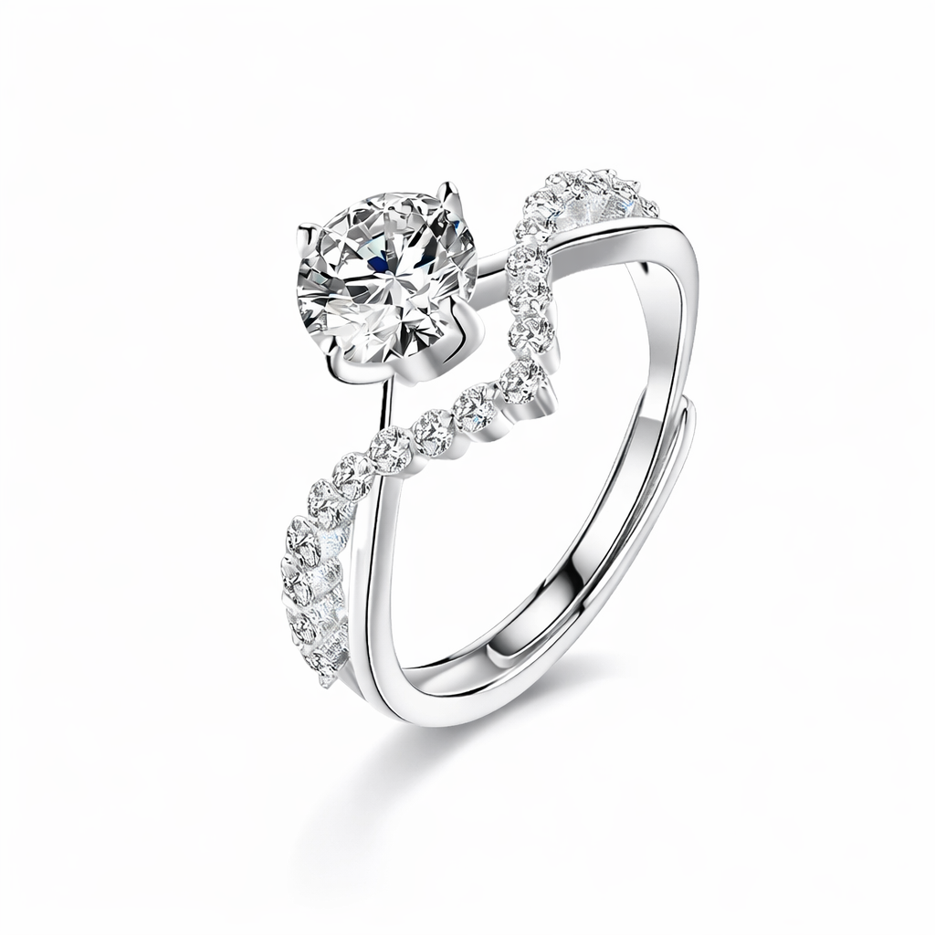 sterling silver solitaire ring for love 1ct look zelvani
