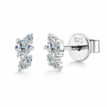 Niamh – Trinity Moissanite Stud Earrings
