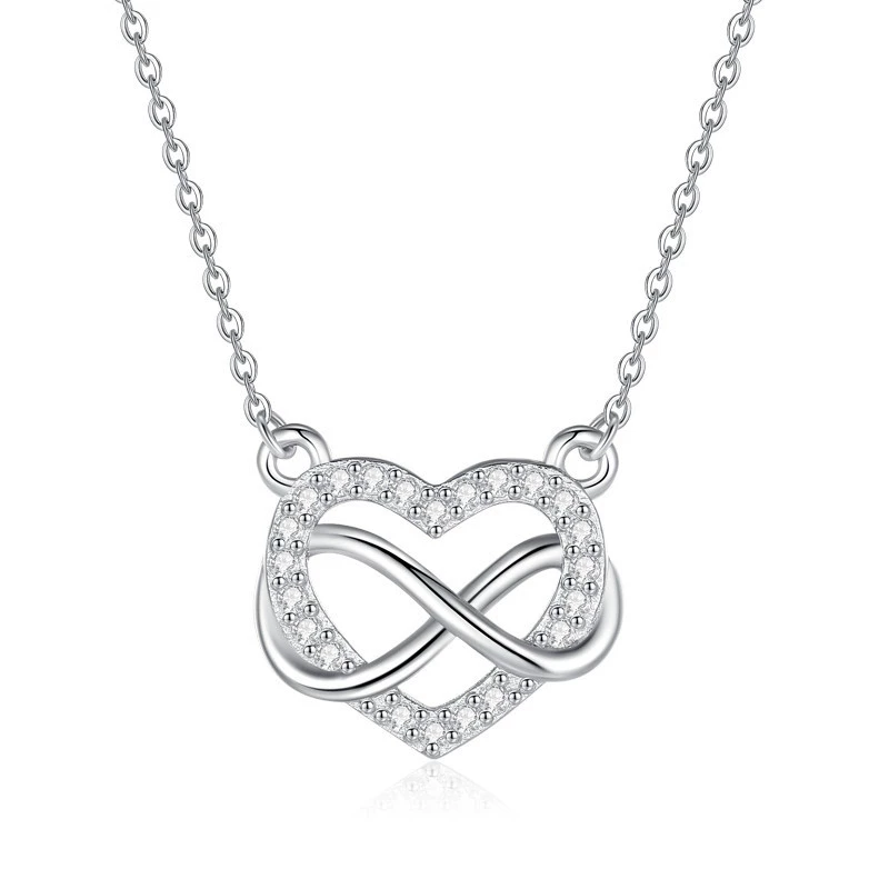 Eternal Embrace Necklace – S925 Sterling Silver Infinity Heart Pendant