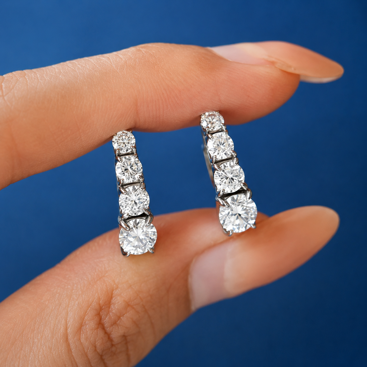Veyra Radiant Zircon Hoop Earrings - Image 4