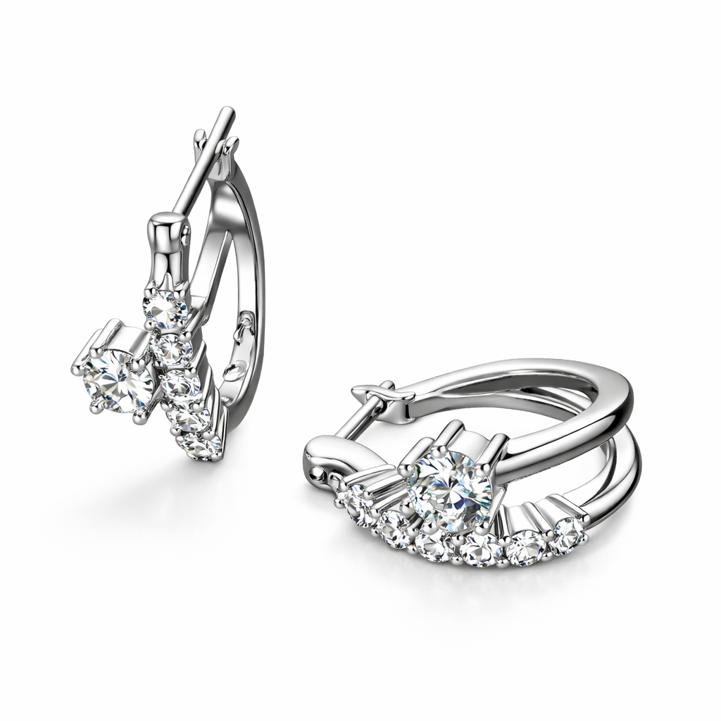 Aurélia Moissanite Hoop Earrings