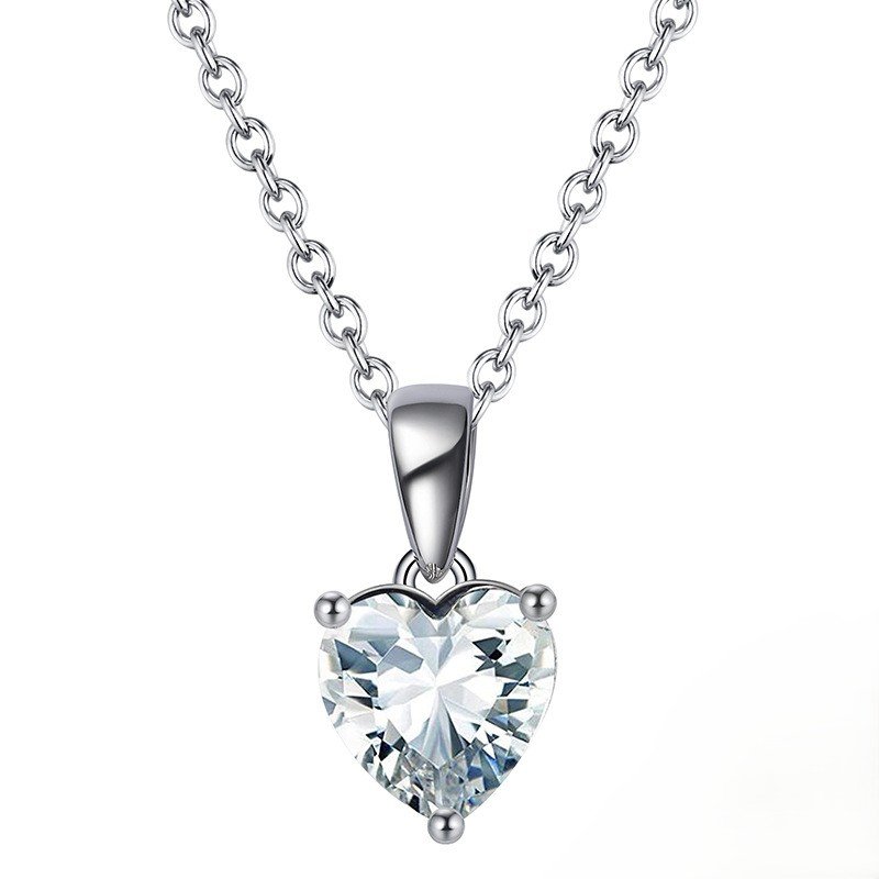 Scarlet Amour Birthstone Heart Necklace - Image 4