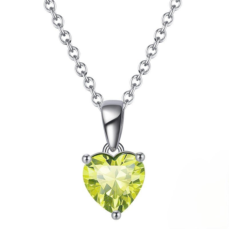 Scarlet Amour Birthstone Heart Necklace - Image 8