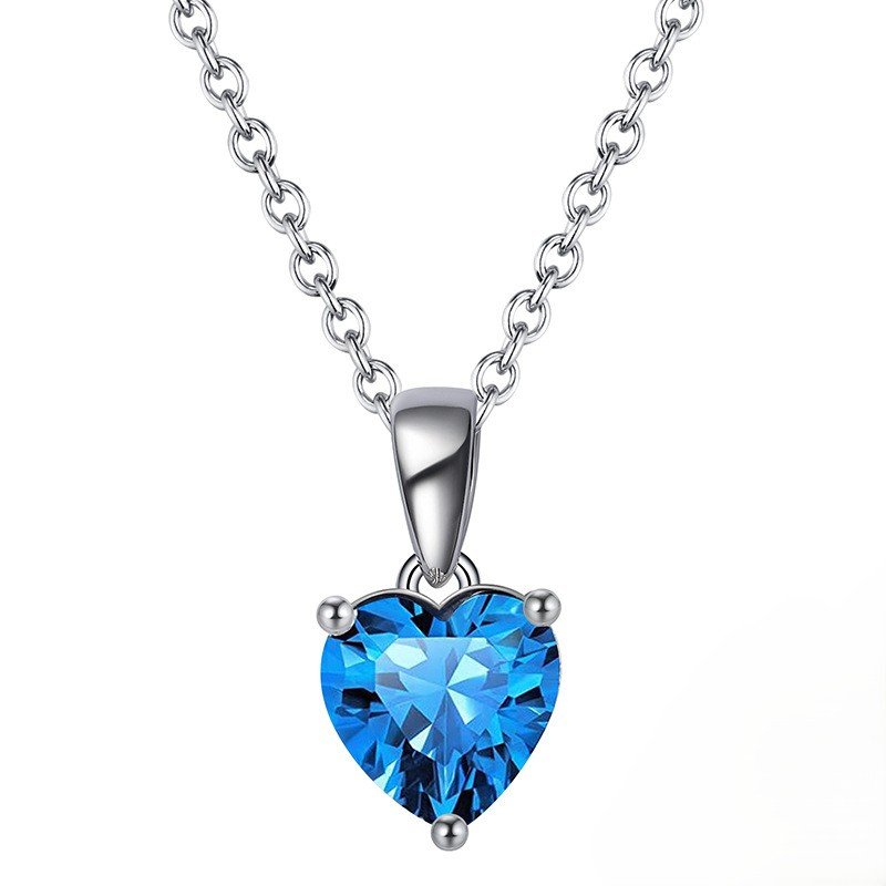 Scarlet Amour Birthstone Heart Necklace - Image 12
