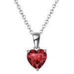 Scarlet Amour Birthstone Heart Necklace