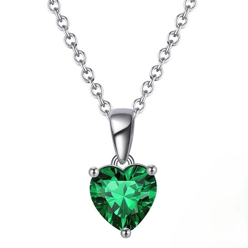 Scarlet Amour Birthstone Heart Necklace - Image 5