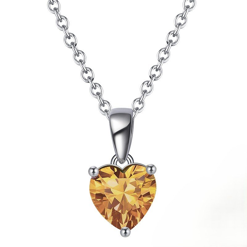 Scarlet Amour Birthstone Heart Necklace - Image 11