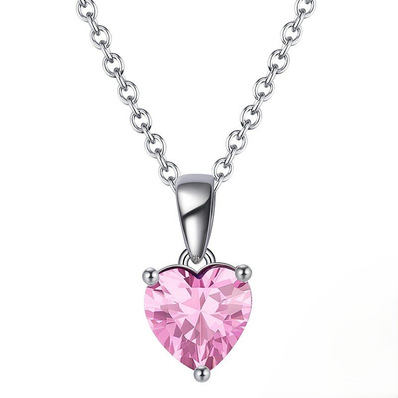 Scarlet Amour Birthstone Heart Necklace - Image 10