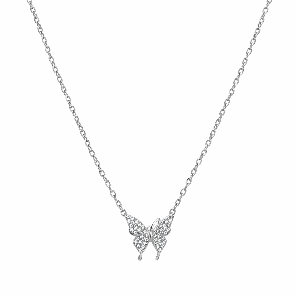 Eala Butterfly Necklace sterling silver butterfly pendant necklace Zelvani